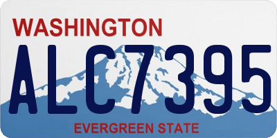 WA license plate ALC7395