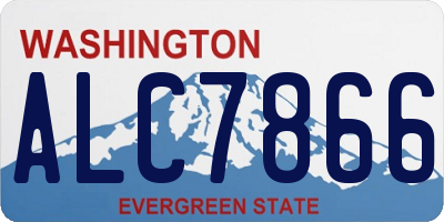 WA license plate ALC7866