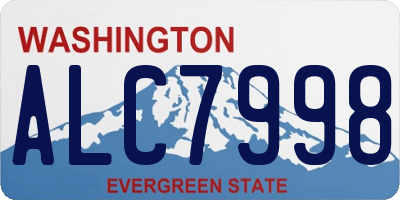 WA license plate ALC7998