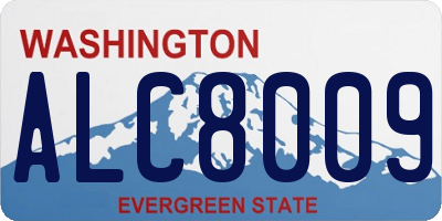 WA license plate ALC8009