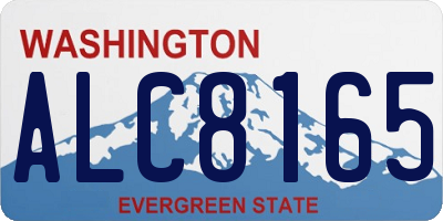 WA license plate ALC8165