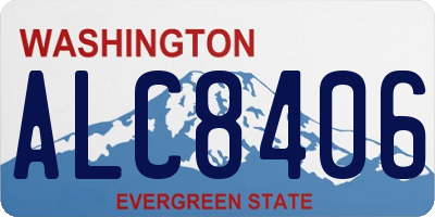 WA license plate ALC8406