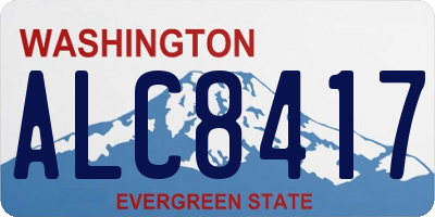 WA license plate ALC8417