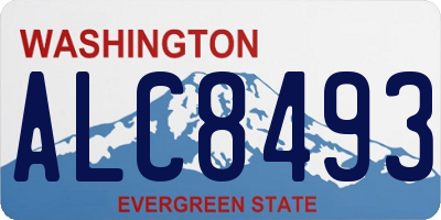 WA license plate ALC8493