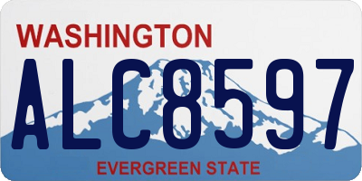 WA license plate ALC8597