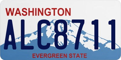 WA license plate ALC8711