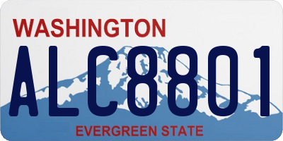 WA license plate ALC8801