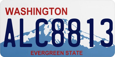 WA license plate ALC8813