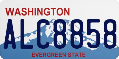 WA license plate ALC8858