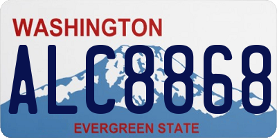 WA license plate ALC8868