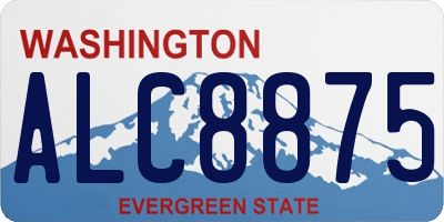 WA license plate ALC8875