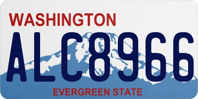 WA license plate ALC8966