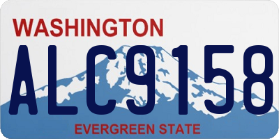 WA license plate ALC9158