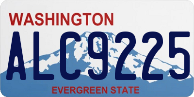 WA license plate ALC9225