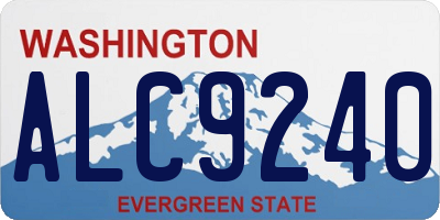 WA license plate ALC9240