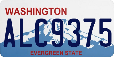 WA license plate ALC9375