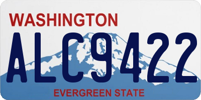 WA license plate ALC9422