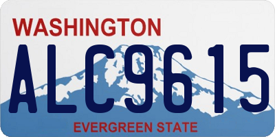 WA license plate ALC9615
