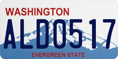 WA license plate ALD0517