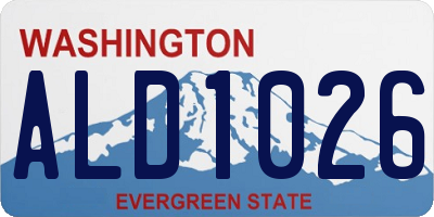 WA license plate ALD1026