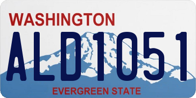 WA license plate ALD1051