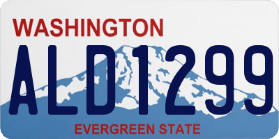 WA license plate ALD1299