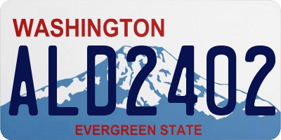 WA license plate ALD2402
