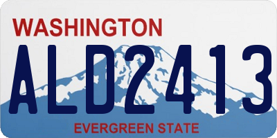 WA license plate ALD2413