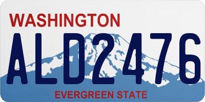 WA license plate ALD2476