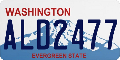 WA license plate ALD2477