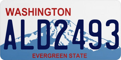 WA license plate ALD2493