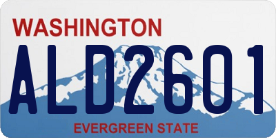 WA license plate ALD2601