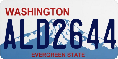 WA license plate ALD2644