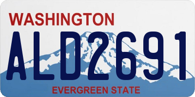 WA license plate ALD2691