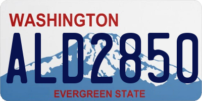 WA license plate ALD2850