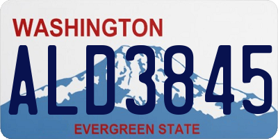 WA license plate ALD3845