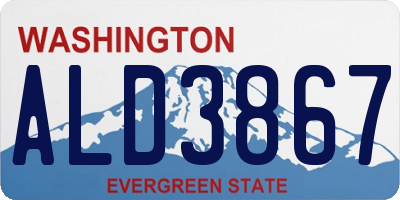WA license plate ALD3867