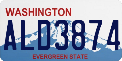 WA license plate ALD3874