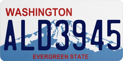 WA license plate ALD3945