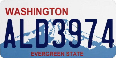 WA license plate ALD3974