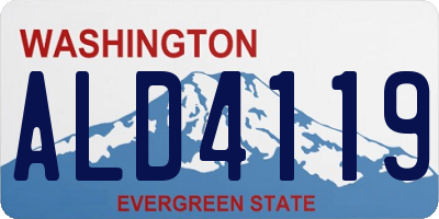 WA license plate ALD4119