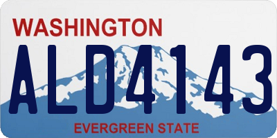 WA license plate ALD4143