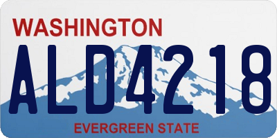 WA license plate ALD4218
