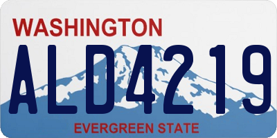 WA license plate ALD4219
