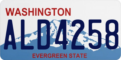 WA license plate ALD4258