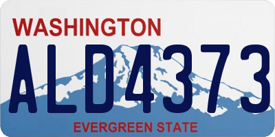 WA license plate ALD4373