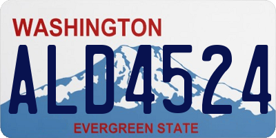 WA license plate ALD4524