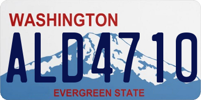 WA license plate ALD4710