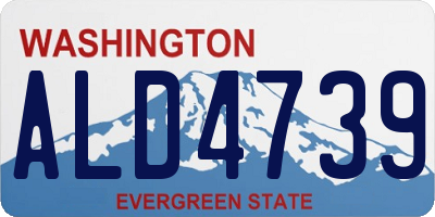 WA license plate ALD4739