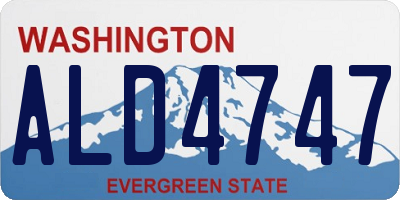 WA license plate ALD4747